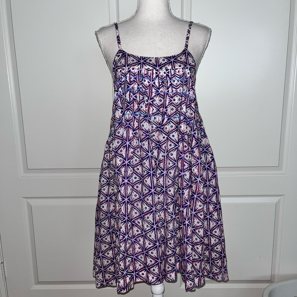 Roberta Roller Rabbit Java Dress Size XS Pink Royal Blue